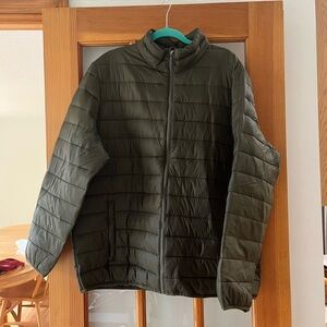 Swiss Tech Olive Puffer Jacket